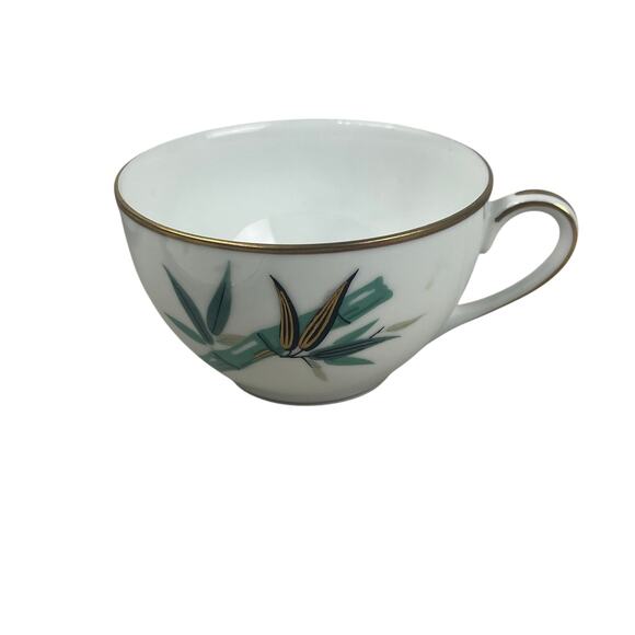 Noritake China Japan Snack Tray and Tea Cups Set of 4 Bamboo - Picture 7 of 7